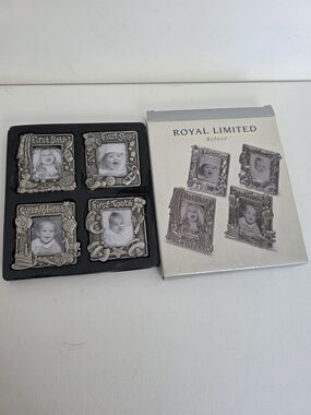 Royal Limited Silver Baby Milestone Frame Set - Silver Toned Four-Piece
